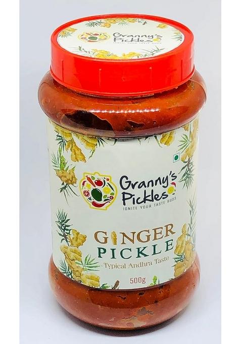 Nfw Granny'S Pickles Ginger Pickle Typical Andhra Taste 500 Gms Home Made |Hand |Additive Free |Quality Groundnut Oil |Tangy |Traditional |Preservative |Aged Recepie