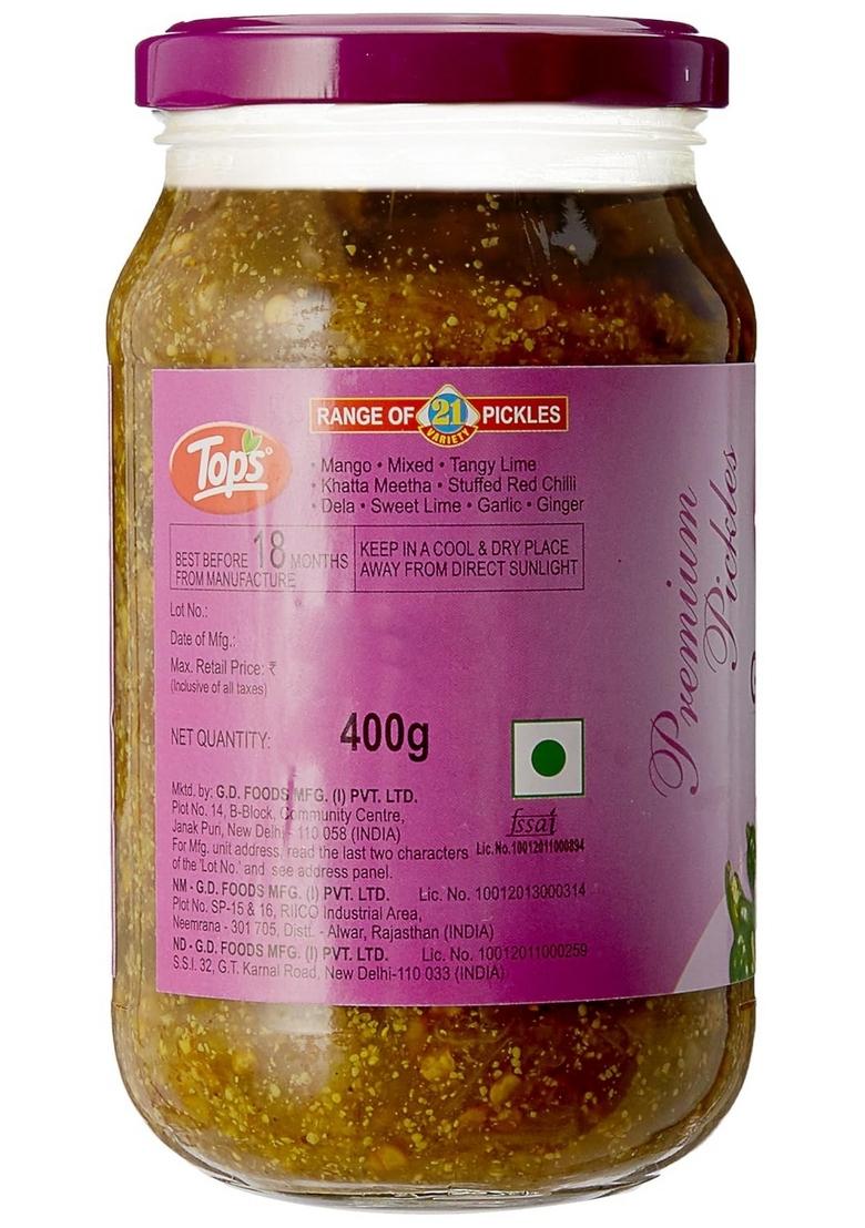 Tops Pickle Bottle Green Chilli 400G