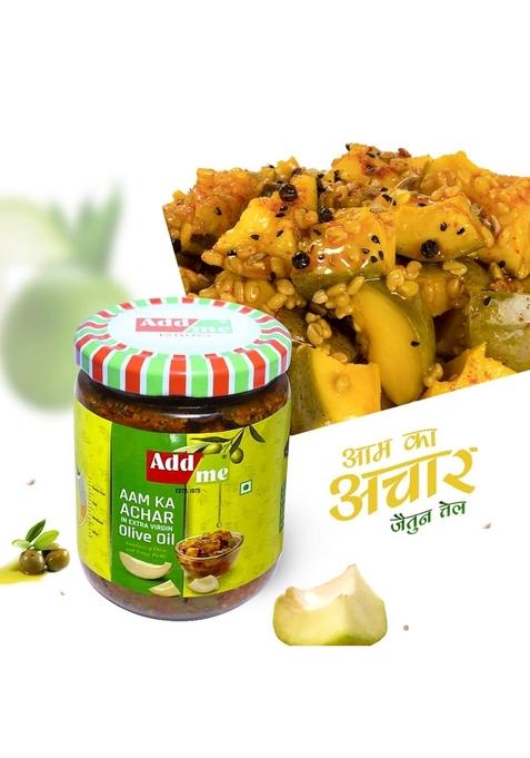 Add Me Mango Pickles 1Kg In Pure Extra Virgin Olive Oil 500 Gm Aam Ka Achar Pickle Pack Of 2