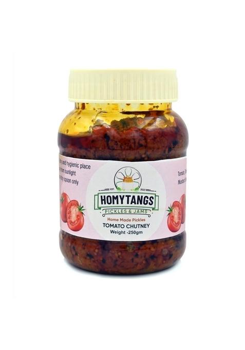 Homytangs Tomato Chutney 400G | Authentic Homemade Pickle Tangy Spicy Flavor Traditional Recipe Natural Ingredients No Preservatives Hygienically Packed