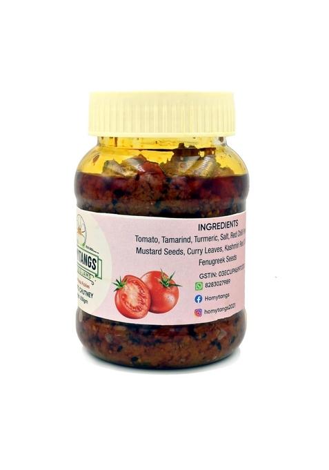 Homytangs Tomato Chutney 400G | Authentic Homemade Pickle Tangy Spicy Flavor Traditional Recipe Natural Ingredients No Preservatives Hygienically Packed