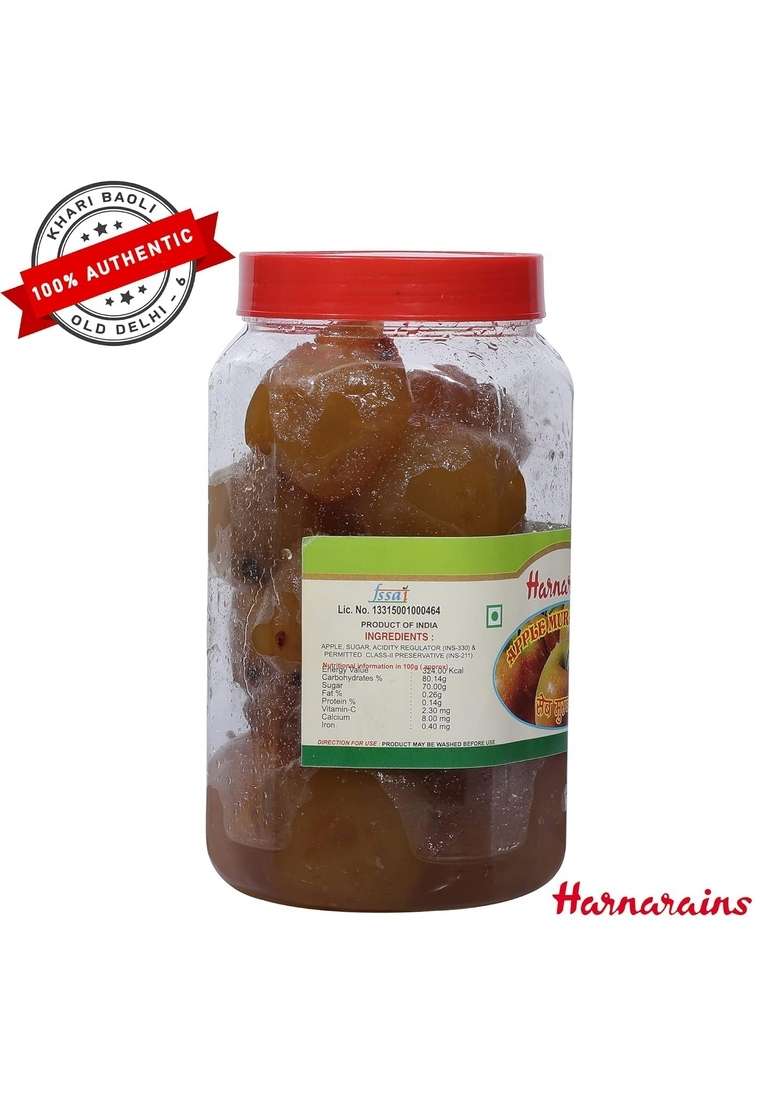 Harnarains International Old Delhi Murabba Apple Glazed Dry 900 Grams - Indya