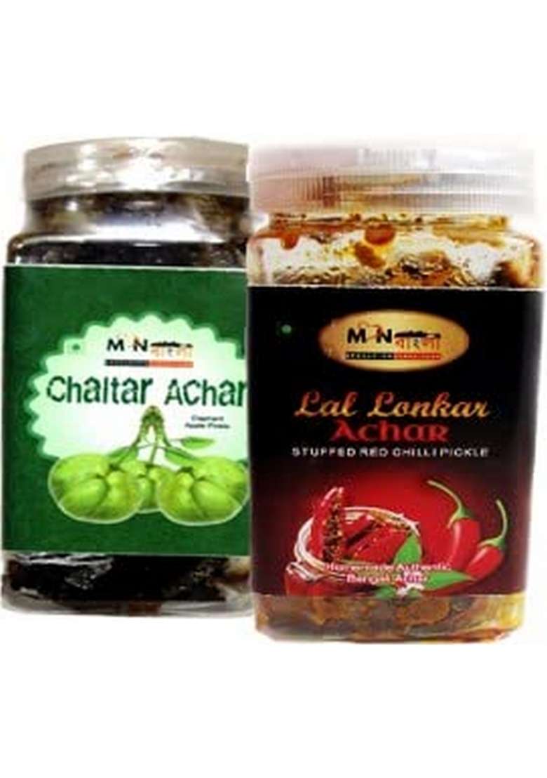 Monbangla Authentic Bengali Achar Combo Chalta 200G Lal Lonkar Pur Bhora - Indya