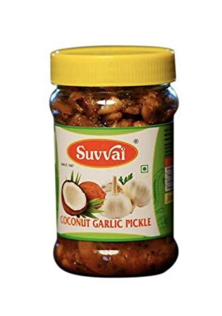 Suvvai Coconut Garlic Pickle Traditional Homemade Taste 300 Gm Pack Of 2 - Indya