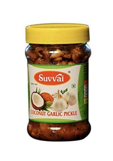 Suvvai Coconut Garlic Pickle Traditional Homemade Taste 300 Gm Pack Of 2