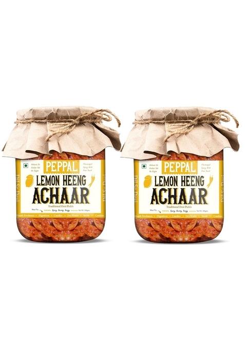 Peppal Lemon Heeng Achaar – A Tangy Aromatic Delight | Homemade Pickles 500G Pack Of 2