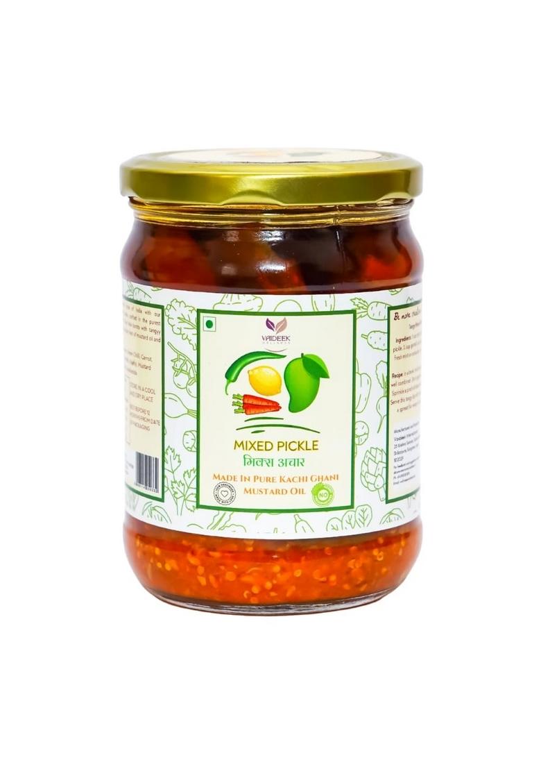 Vaideek Wellness Premium Mixed Pickle | Made In Pure Kacchi Ghani Mustard Oil No Preservatives Home