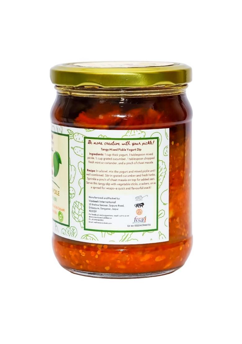 Vaideek Wellness Premium Mixed Pickle | Made In Pure Kacchi Ghani Mustard Oil No Preservatives Home