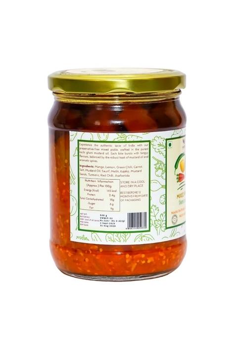 Vaideek Wellness Premium Mixed Pickle | Made In Pure Kacchi Ghani Mustard Oil No Preservatives Home