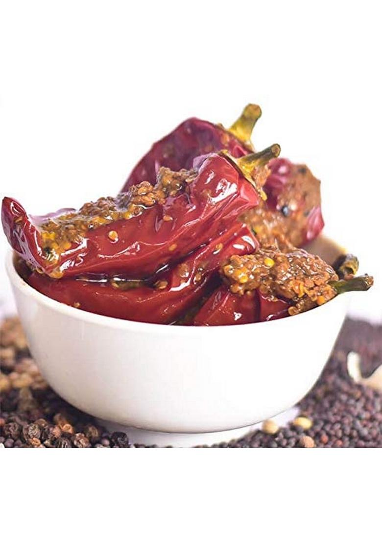 Sun Grow Chatpata Homemade Masalo Se Bana Maa Ka Hath Stuffed Banarasi Red Chilli Pickle Real Taste Of Pickles 850G In Jar