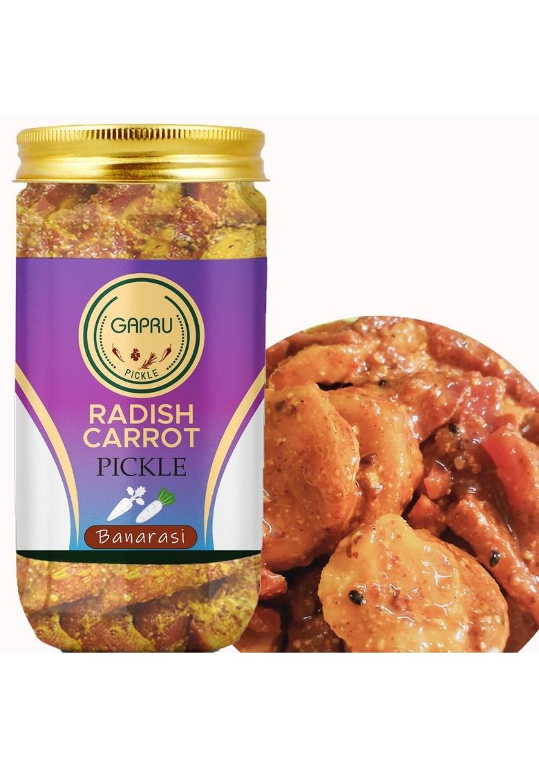 Gapru Pickle Banarasi Carrot Radish Home Made Gajar Mooli Ka Achar 400 Gm I Taste Bhi Health Homemade Organic