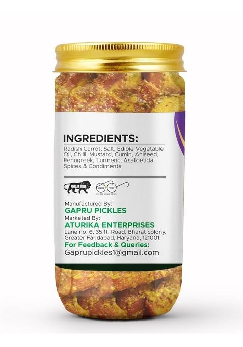 Gapru Pickle Banarasi Carrot Radish Home Made Gajar Mooli Ka Achar 400 Gm I Taste Bhi Health Homemade Organic