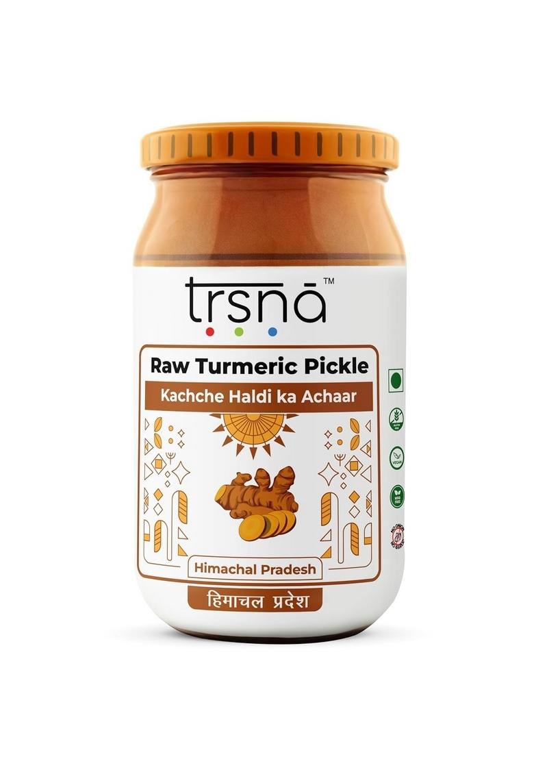 Trsna Raw Turmeric Pickle 400 Grams | Traditionally Made Kachche Haldi Ka Achaar Sun Dried Spices Authentic Himachali Techniques Premium Gourmet In Himachal Pradesh Pack Of 3