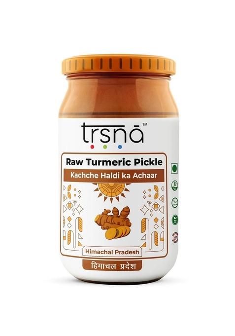 Trsna Raw Turmeric Pickle 400 Grams | Traditionally Made Kachche Haldi Ka Achaar Sun Dried Spices Authentic Himachali Techniques Premium Gourmet In Himachal Pradesh Pack Of 3