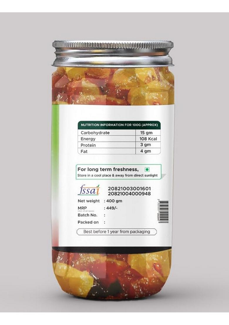 Achari Pickles Sweet Mango Pickle Apple Murabba Mix Lucknawi 400 Gm Ghar Ka Achar