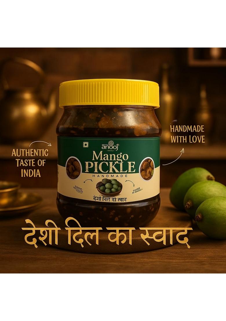 Arooj Premium Handmade Mango Pickle Ramkila 500G | Authentic Aam Ka Achar Traditional Homemade No Added Preservatives