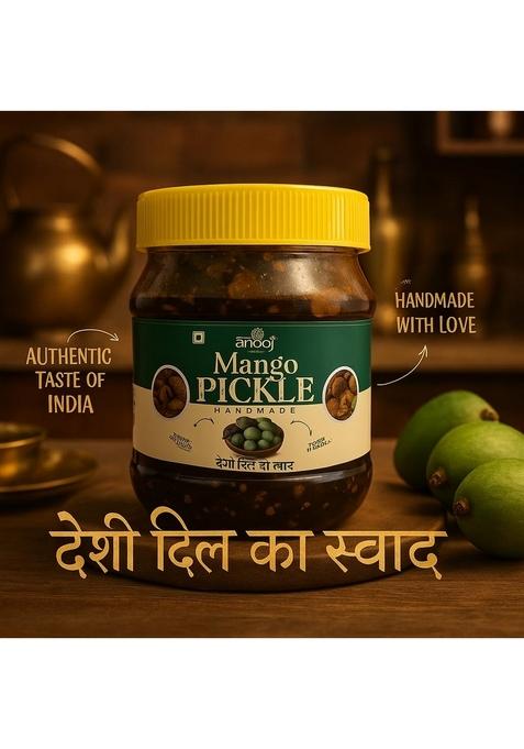 Arooj Premium Handmade Mango Pickle Ramkila 500G | Authentic Aam Ka Achar Traditional Homemade No Added Preservatives