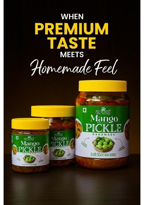 Arooj Premium Handmade Mango Pickle Ramkila 500G | Authentic Aam Ka Achar Traditional Homemade No Added Preservatives