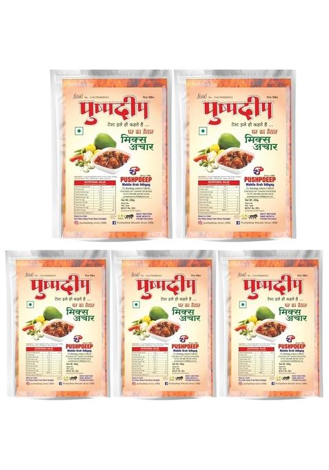 Pushpdeep Mix Pickle | Achar Indori Homemade Pickles Recipe 1Kg Pack Of 5