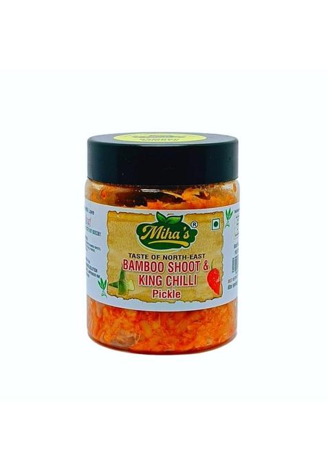 Miha'S North East Bamboo Shoot King Chilli Pickle And Indian Olive 2 Pack