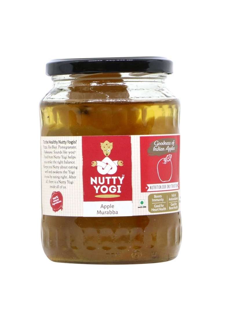 Nutty Yogi Apple Murabba Home Made With Apples From Shimla Organic Seb Fresh And Delicious 600Gm - Indya