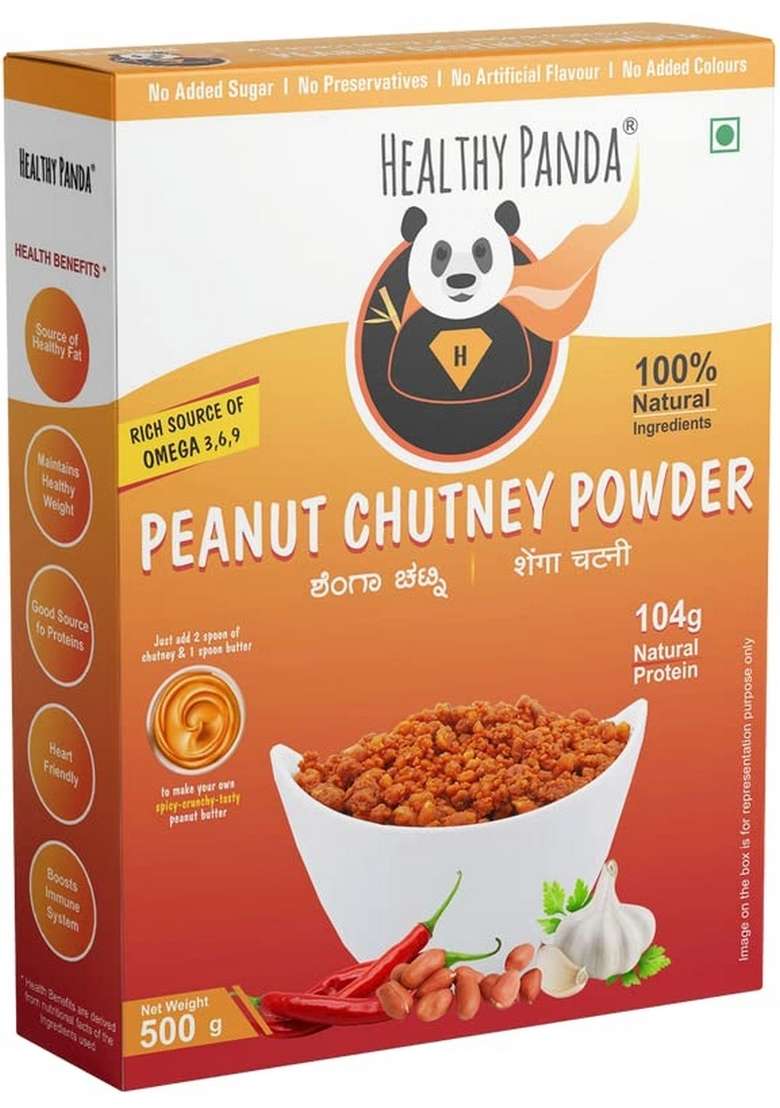Healthy Panda Uttar Karnataka’S Famous Pounded Peanut Garlic Chutney Powder 500 G Groundnut Shenga 100 Natural - Indya