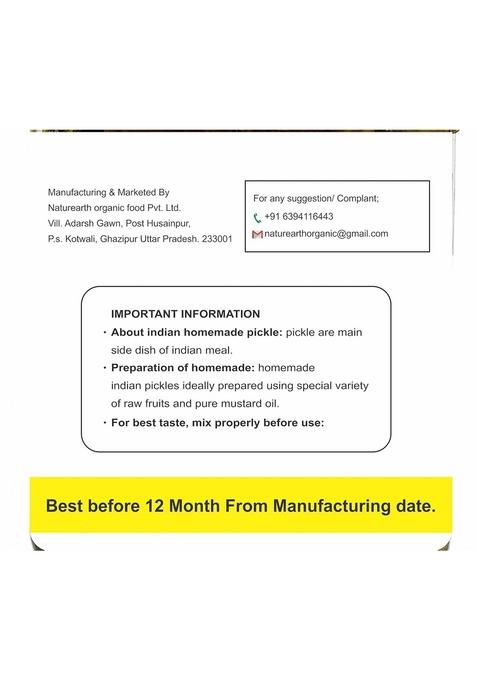 Naturearth Kathal Homemade Tasty Pickle || Achar 200 Gm Jackfruit Pickles