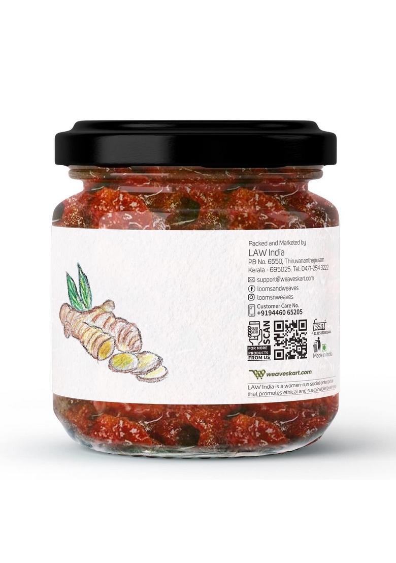 Looms Weaves Weaves™ Homemade Ginger Pickle 250Gm Handmade Preservative Free Grandma’S Secret Recipe Kerala Style