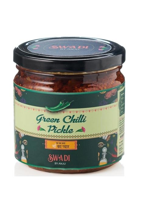 Swadi By Anju Green Chilli Pickle Rajasthani Hari Mirch Ka Achar | Spicy And Tangy Homemade Fresh No Artificial Preservatives Or Colors 500Gm