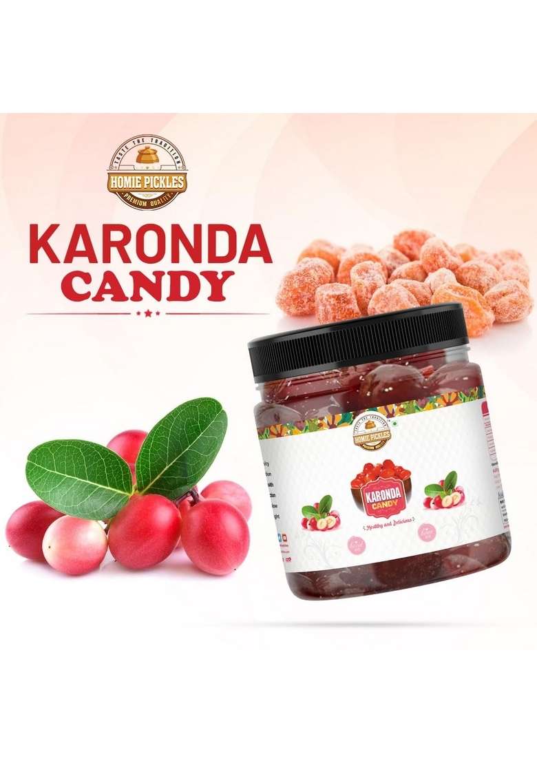 Homiepickles Fresh And Natural Homemade Karonda Cherry Murabba Fruits Sweet Red Pack Of 1 400Gm - Indya