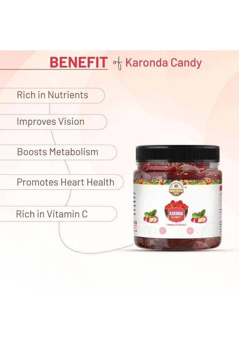 Homiepickles Fresh And Natural Homemade Karonda Cherry Murabba Fruits Sweet Red Pack Of 1 400Gm - Indya