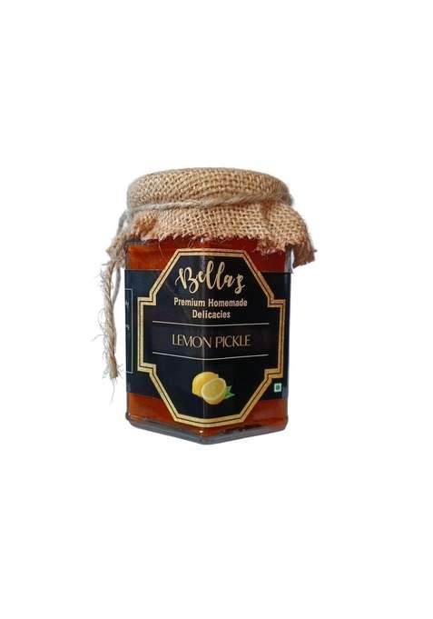 Bellas Lemon Pickle Handmade | Authentic Homemade Taste No Added Preservatives Traditional Nimbu Achar 200G