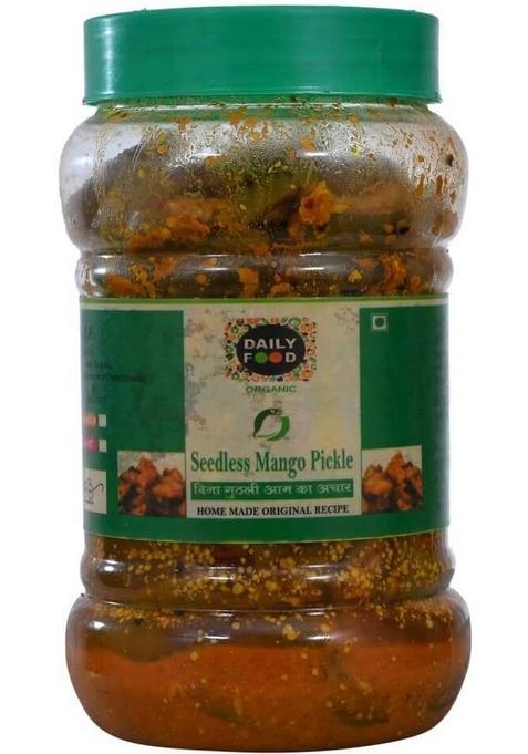 Daily Food Seedless Mango Pickle Bina Guthli Aam Ka Achar Made In Very Less Oil Handmade 800G