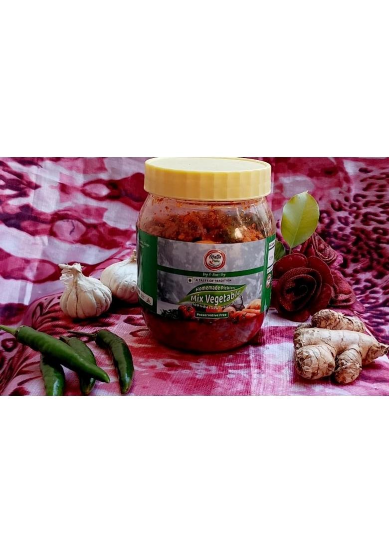 Matta Pickles Homemade Mixed Vegetable Pickle With 100 Natural | Ghar Ka Desi Achaar 425 Gram