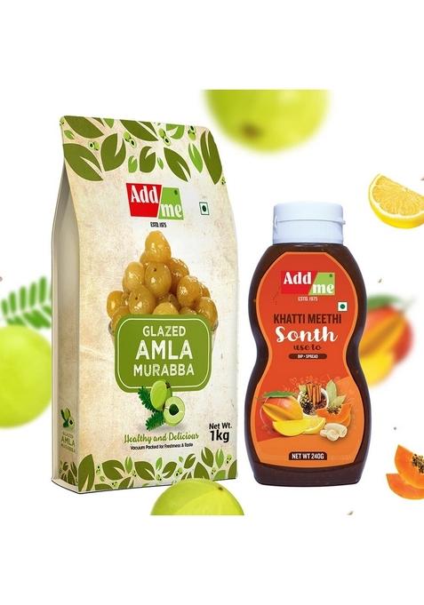 Add Me Amla Murabba 1Kg Fresh Vacuum Pack Without Syrup Immunity Boosters Khatti Meethi Chutney 240Gm