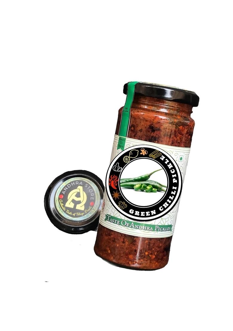 Andhra Store | Green Chilli Pickle Style Flavour Spicy 250 Gms
