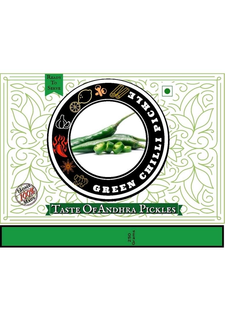 Andhra Store | Green Chilli Pickle Style Flavour Spicy 250 Gms