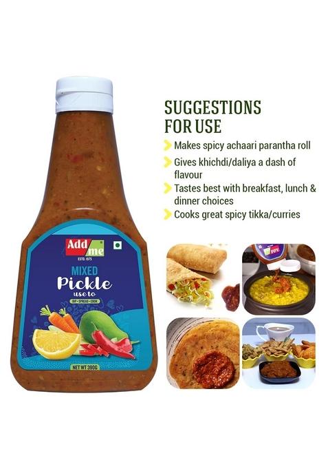 Add Me Home Made Tasty Mixed Achar Pickle 390Gm Mix Masala 390 G Hot And Spicy