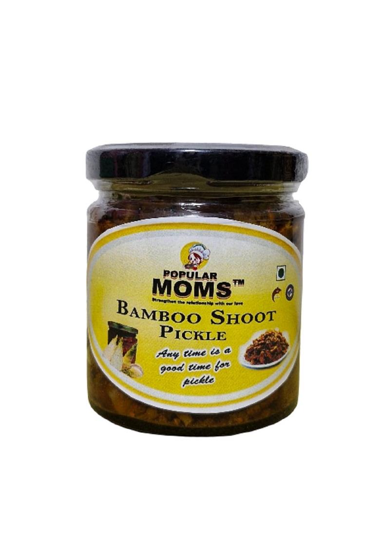 Popular Moms Bamboo Shoots Pickle 180 Gm | Kacche Bans Ka Achar Artisanal Baas Achhar Traditional Homemade Indian Spicy Tangy Flavor Vegetarian No Artificial Preservatives