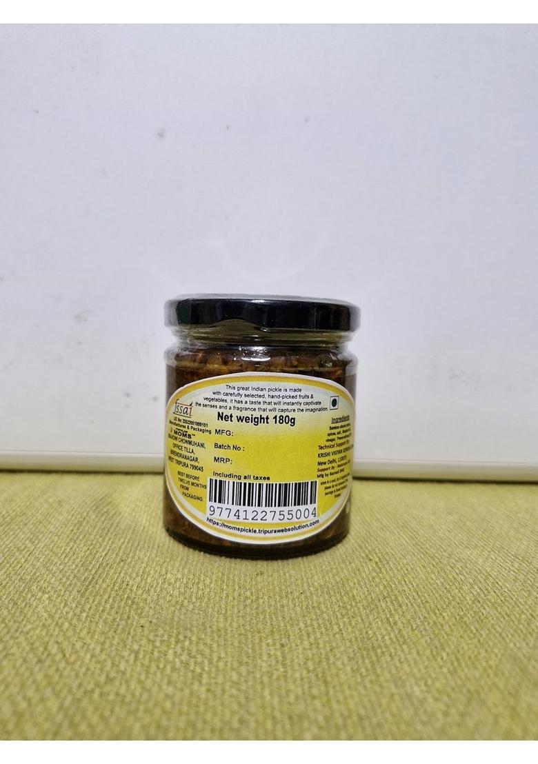 Popular Moms Bamboo Shoots Pickle 180 Gm | Kacche Bans Ka Achar Artisanal Baas Achhar Traditional Homemade Indian Spicy Tangy Flavor Vegetarian No Artificial Preservatives