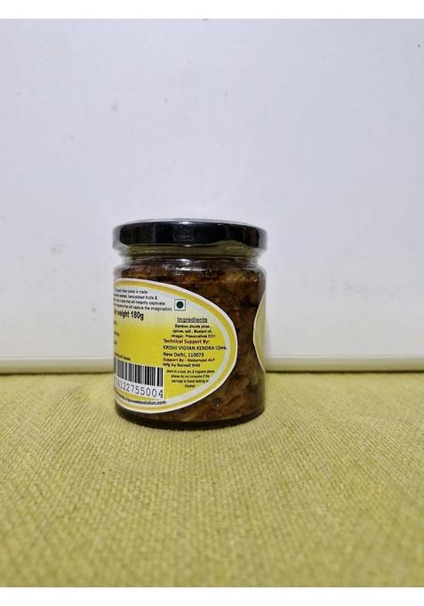 Popular Moms Bamboo Shoots Pickle 180 Gm | Kacche Bans Ka Achar Artisanal Baas Achhar Traditional Homemade Indian Spicy Tangy Flavor Vegetarian No Artificial Preservatives