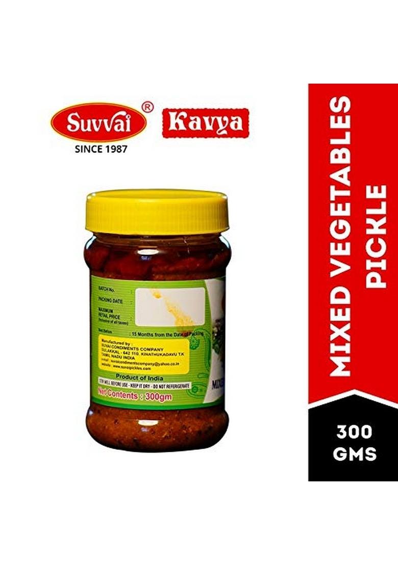 Suvvai Mixed Vegetable Pickle Traditional Homemade Taste 300 Gm Pack Of 2