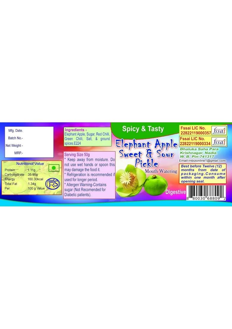 R S Jyoti Elephantapple Chalta Pickle Small