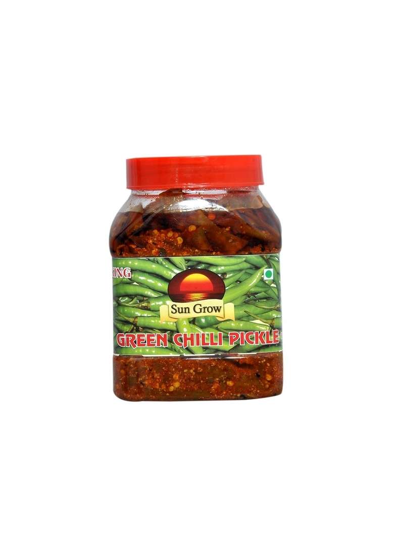 Sun Grow Mother Made Punjabi Kutee Huee Mirchi Ka Achar Green Chilli Pickle Without Oil Handcrafted With Zero Preservatives No Artificial Colors Flavors 850G मिर्ची का अचार You Are Being Served Mothers Love - Indya