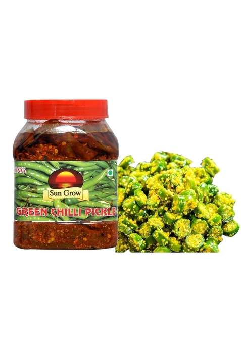 Sun Grow Mother Made Punjabi Kutee Huee Mirchi Ka Achar Green Chilli Pickle Without Oil Handcrafted With Zero Preservatives No Artificial Colors Flavors 850G मिर्ची का अचार You Are Being Served Mothers Love