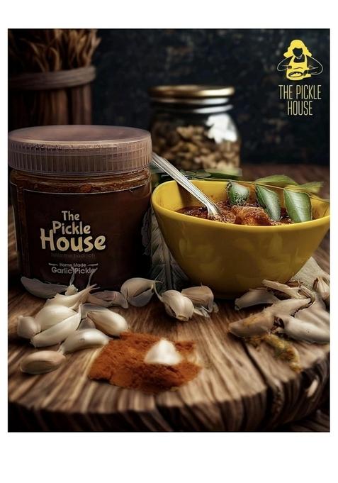 The Pickle House Homemade Garlic | Spicy Peeled Pickles No Chemical Presevatives Prepared From Healthy Oil Natural Ingredients Rich Flavor 250G