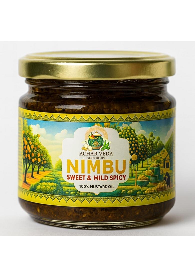 Acharveda Set Of 2 Jar Homemade Sweet Lemon Pickle 500 Gm With Home Based Recipe Without Preservative | Traditional Nimbo Ka Achar