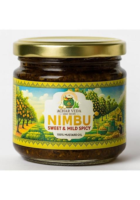 Acharveda Set Of 2 Jar Homemade Sweet Lemon Pickle 500 Gm With Home Based Recipe Without Preservative | Traditional Nimbo Ka Achar