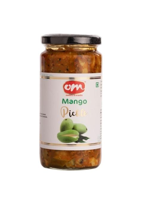 Om Sweets Snacks Mango Pickle | 400Gm Each Aam Ka Achar Authentic Spices Mix Traditional Chatpata Preserve In Homemade Less Oil Kachi Keri Aachar Pack Of 2
