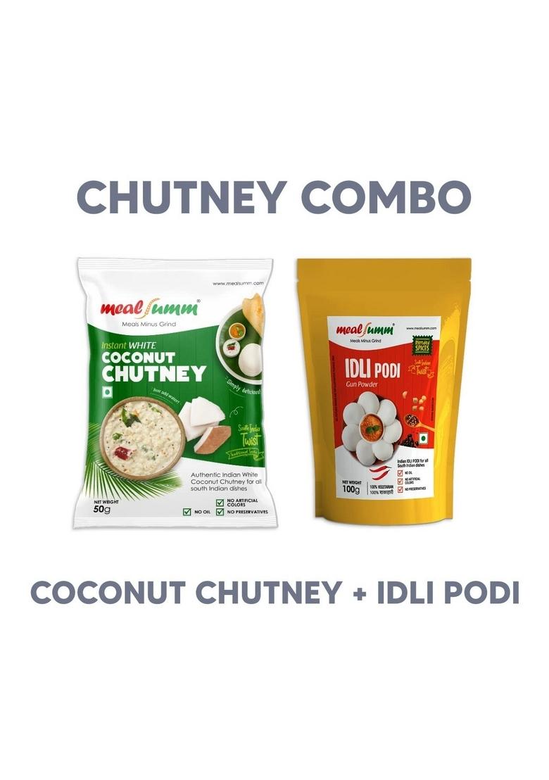 Mealsumm Idli Dosa Chutney Combo Pack Of Coconut Podi Milagai 2 Each 300 Gm